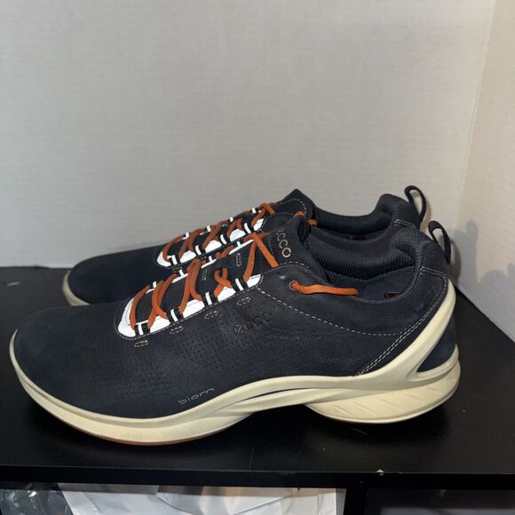 ECCO Biom Fjuel Yak Leather Train Sneakers Men Size 10 EU 44 Dark Blue Navy main image 5